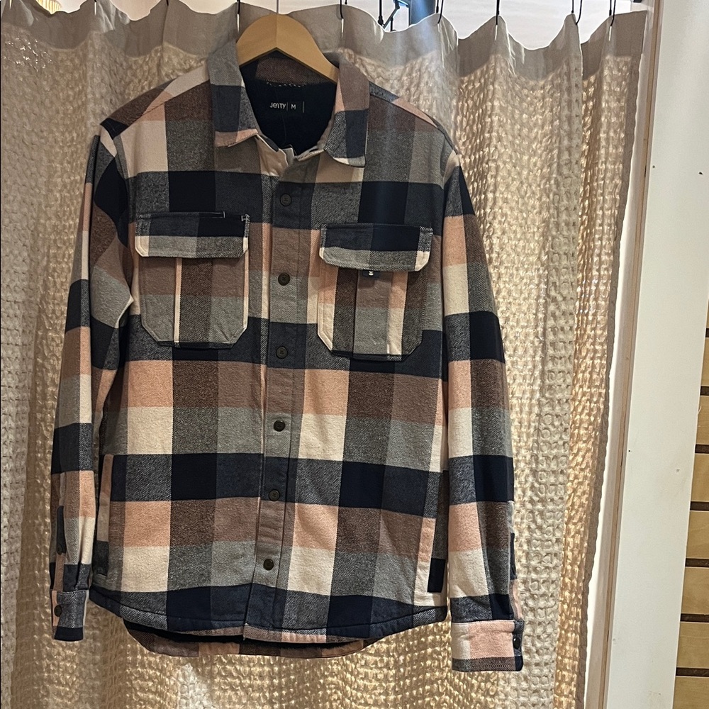 Jetty Plaid Button-Front Shacket